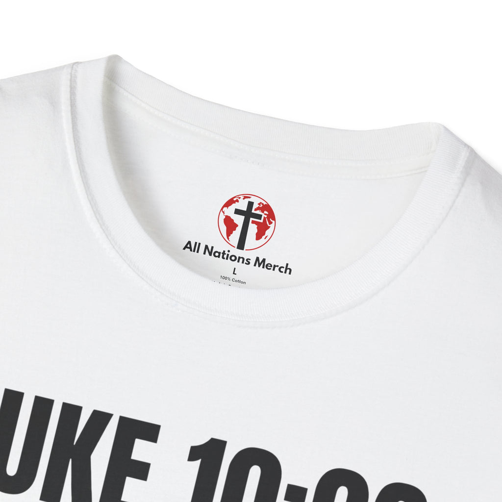 Luke 10:02 Pray 1040 Window T-Shirt