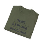 Sent. Explore. Proclaim. Rom. 10:15 T-Shirt