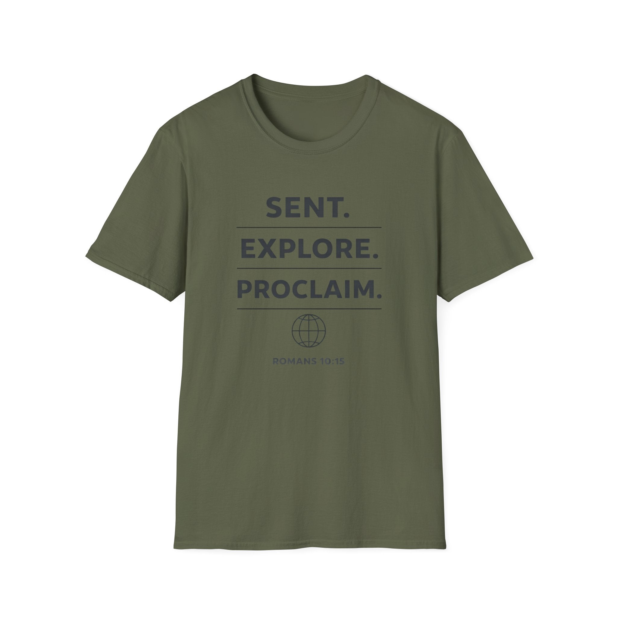 Sent. Explore. Proclaim. Rom. 10:15 T-Shirt