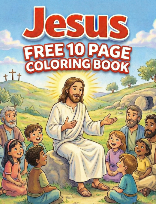 FREE 10 Page Jesus Coloring Book