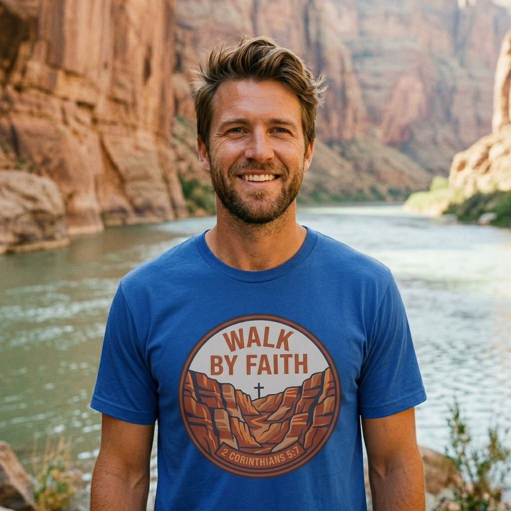 Walk by Faith Badge T-Shirt