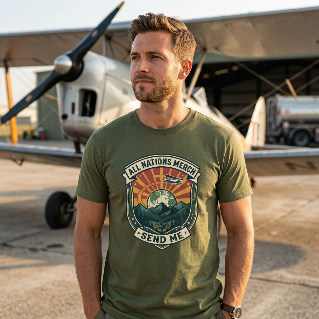 All Nations Merch Badge Flying T-Shirt